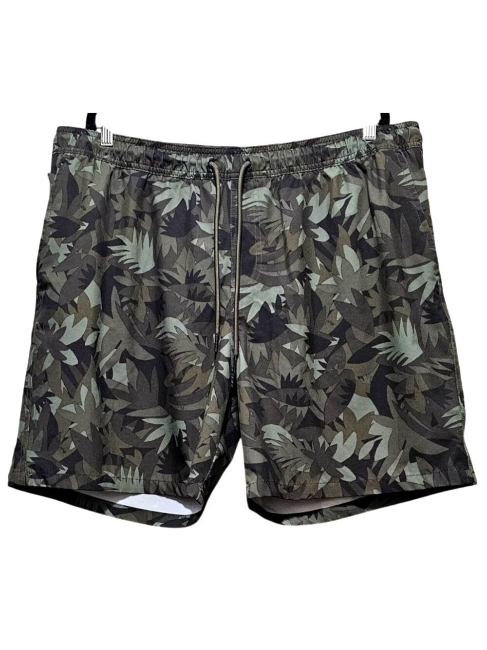 Goodfellow & Co Mens XL Green Camo Swim Trunks With Mesh Lining & Zipper Pocket - Picture 2 of 14